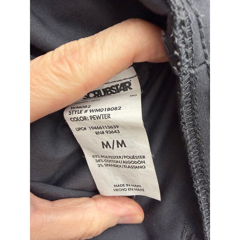 Scrubstar Pewter Cargo Scrub Pants Drawstring M - Picture 4 of 5